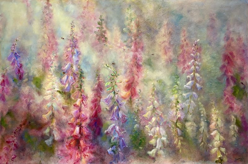 Jenny Brown - Foxgloves in Dancing Light